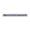 KVM switch Unitek D1106AGY01 USB-C Triple 4K docking station with KVM, 3x USB-A, 5x USB-C, HDMI×2, DP×1, RJ-45, SD reader, 3840×2160@60Hz, aluminium