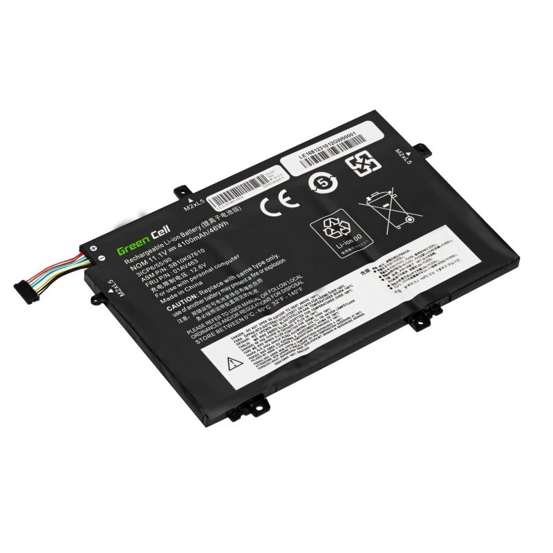 Battery Green Cell LE168 Lenovo ThinkPad L480 L490 L580 L590 L14 L15 Gen 1 Gen 2