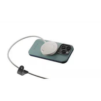 Wireless charger stand native union Snapstand Qi2 Standstone, indoor USB-powered, 1.5 m cable, light grey