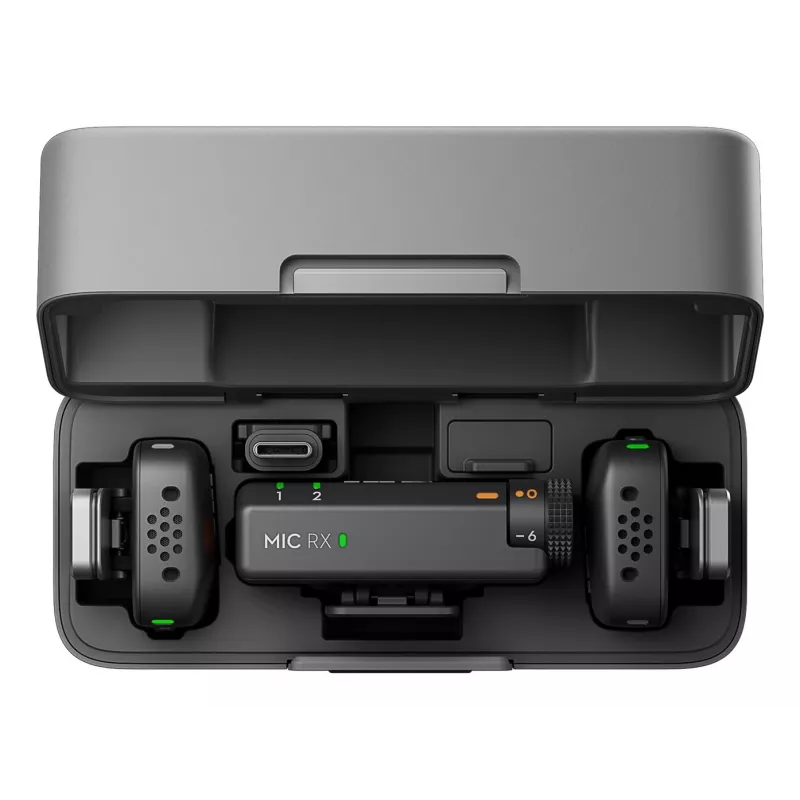 DJI Mic Mini (2 TX + 1 RX + Charging Case) Wireless Microphone Kit - Dark Grey