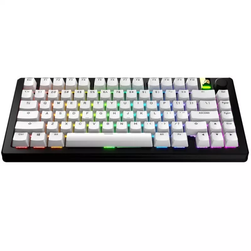 Keycaps GLORIOUS GPBT Basics PBT Dye-Sub Classic White ANSI layout
