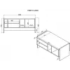 Cama PORTO bench/table 100x50x46 oak/black