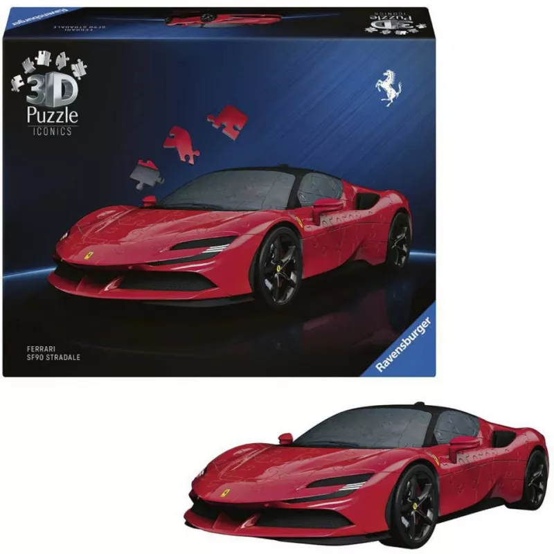 3D Puzzle Ravensburger Iconics Ferrari SF90 Stradale – collectible model kit