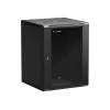 NETRACK 019-150-66-022 wall/hanging cabinet 19inch 15U/600 mm glass door black remov. side pan.