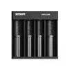 XTAR MC4S 4-slot desktop battery charger for cylindrical Li-ion 18650 and NiMH (A/AA/AAA/AAAA/C/D), 1 A output, 5 V input, black