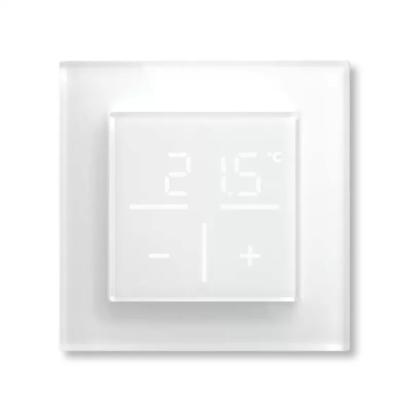 Glass wall thermostat Homematic IP 161333A0 with CO2 sensor, digital RF, 230 V, 54.5×54.5×29 mm
