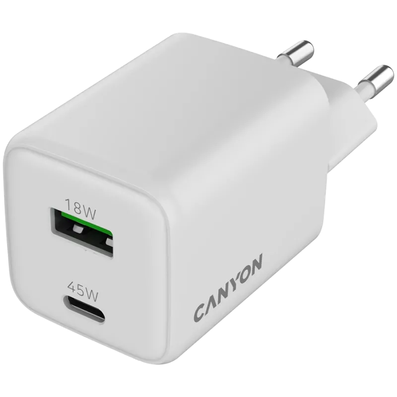 Charger Canyon CU45AC 45W Universal White AC Fast Charging Indoor