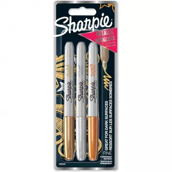 Marker Fine tip Sharpie 1986006 Bronze Gold Silver