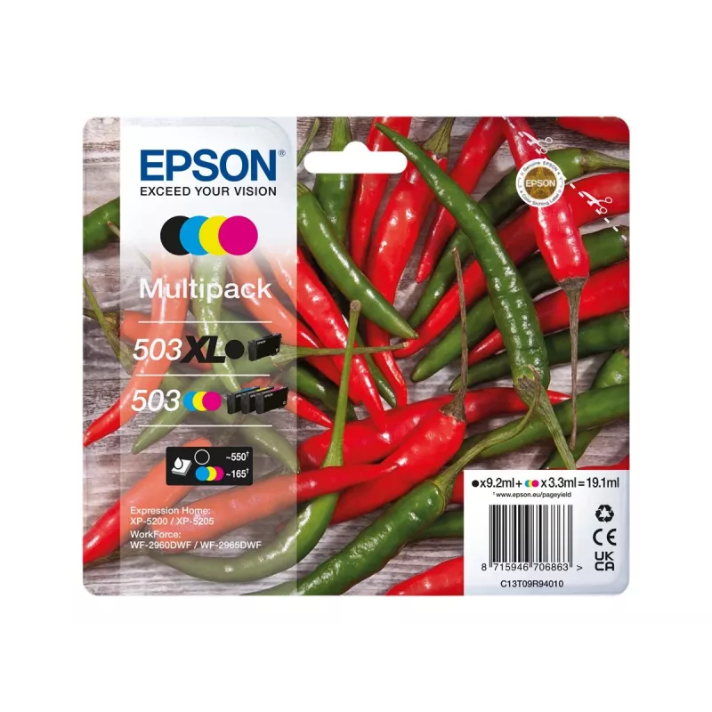 Epson 503 XL ink cartridge 4 pc(s) Original High (XL) Yield Black, Cyan, Magenta, Yellow