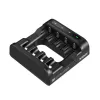 Battery charger XTAR 4-slot for AA/AAA (Li-ion, NiMH) USB-C, LED indicators, black