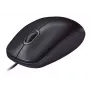 Logitech M90 wired optical office mouse — 1000 DPI, ambidextrous, USB Type-A, black