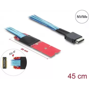 Converter M.2 Key M to 1 x OCuLink SFF-8611 with 45 cm cable — DELOCK 64360