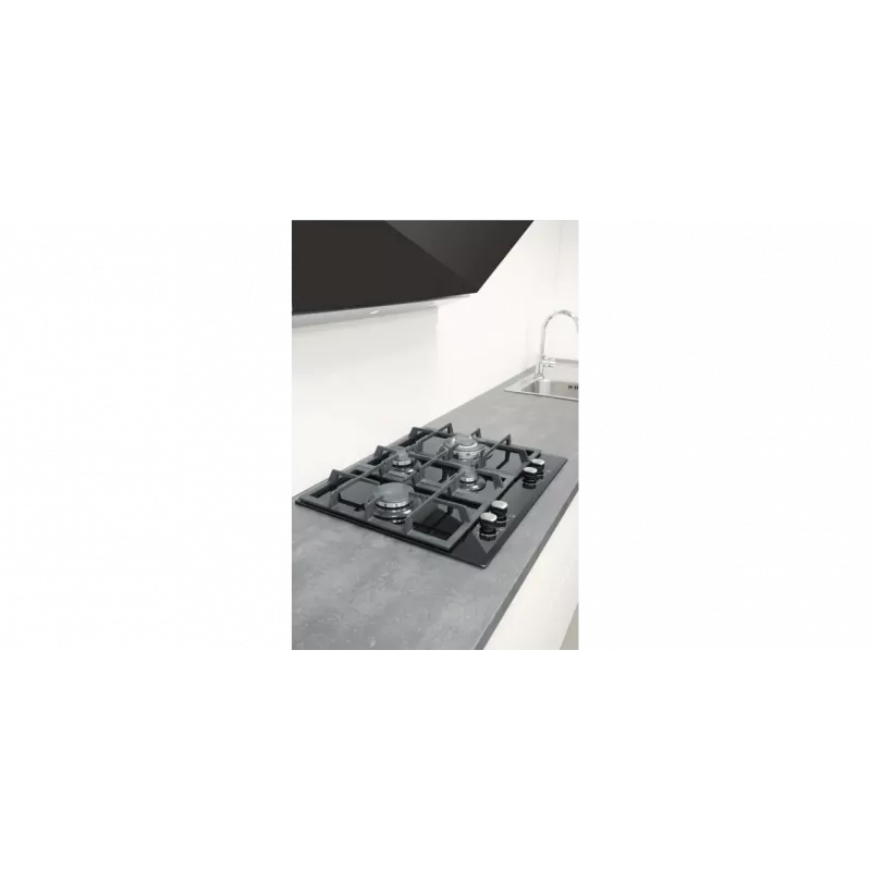 CATA | Hob | LCI 6031 B | Gas on glass | Number of burners/cooking zones 4 | Rotary knobs | Black