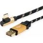 ROLINE 11.02.9062 USB Cable 3 m USB 2.0 USB A USB C Black - Gold (11.02.9062)