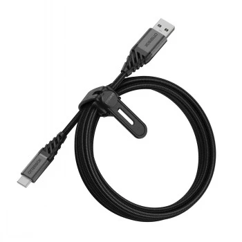 Otter Products OtterBox Premium - USB Cable - 24 pin USB-C (M) to USB (M) - USB2.0 - 3 A - 2,0m - Dark Ash Black (78-52665)