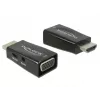 Cable Gender Changer DeLOCK 65901 HDMI A to VGA & 3.5 mm Audio Black