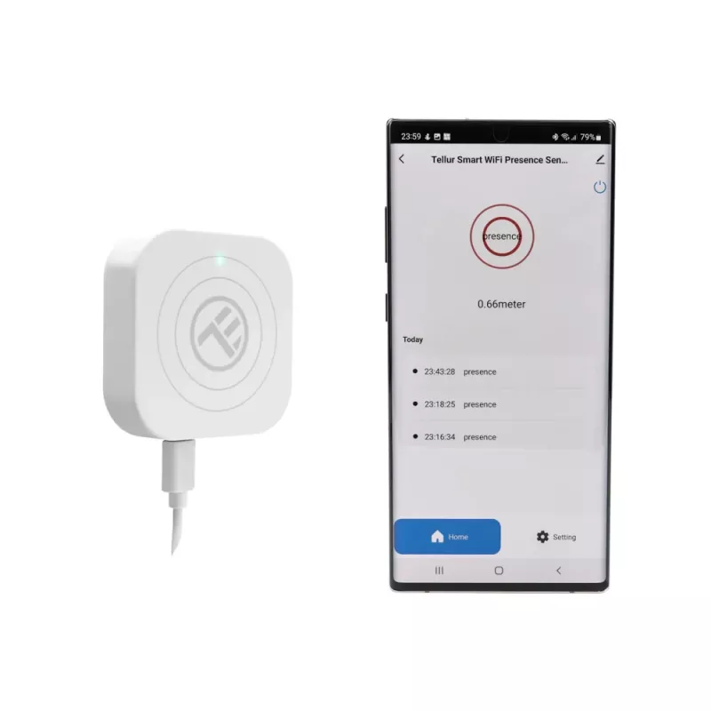 Presence Sensor Tellur TLL331552 WiFi White — wireless presence detector, white