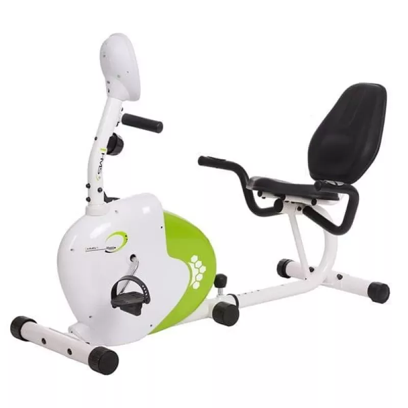 Horizontal magnetic bicycle white and green HMS R9259