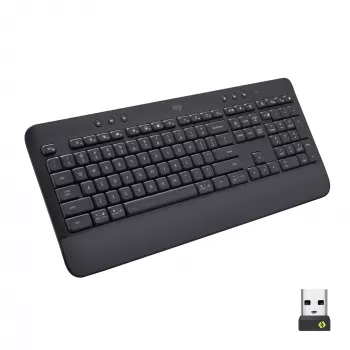 Logitech Signature K650 - Keyboard - Wireless - Bluetooth 5.1 - QWERTZ - Swedish - Graphite