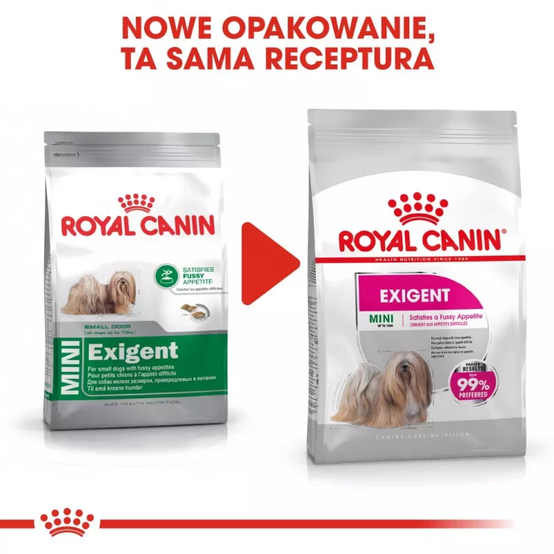 Dry dog food Royal Canin Mini Exigent 1 kg — small breed senior, 30% protein, 22% fat