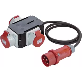 Bachmann H07RN-F5G - power splitter - IEC 60309 16A to IEC 60309 16A - AC 230/400 V - 16 A - 2,0m - outdoors (349.035)