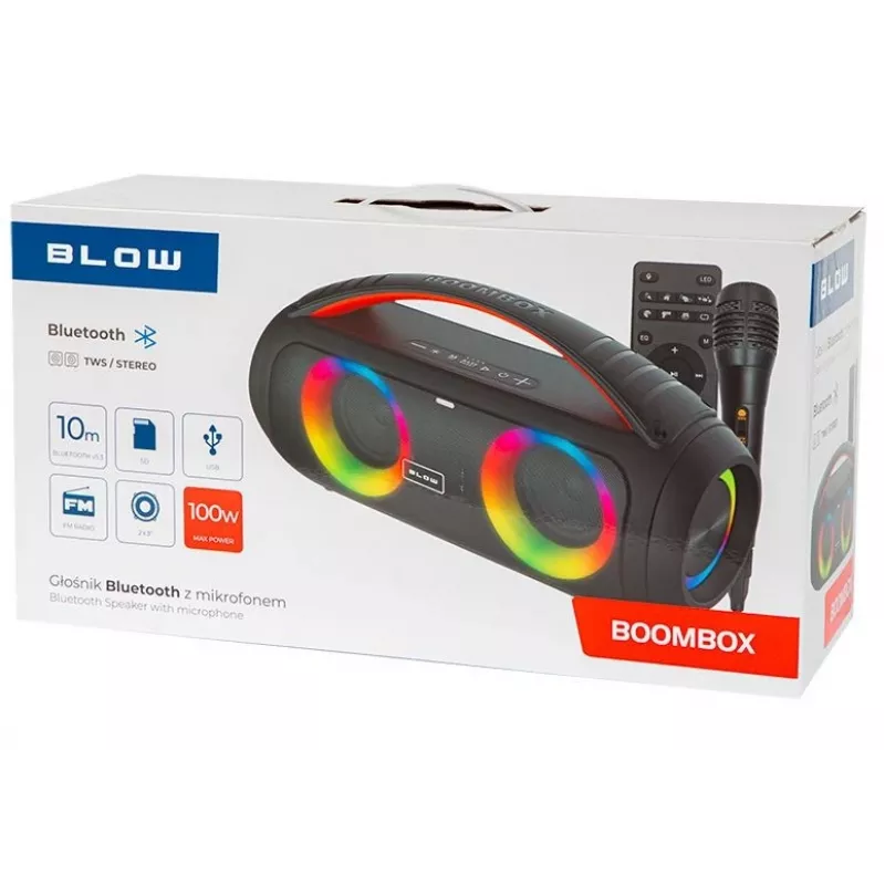 Portable Speaker BOOMBOX Bluetooth speaker, 30-356#, BLOW, Black