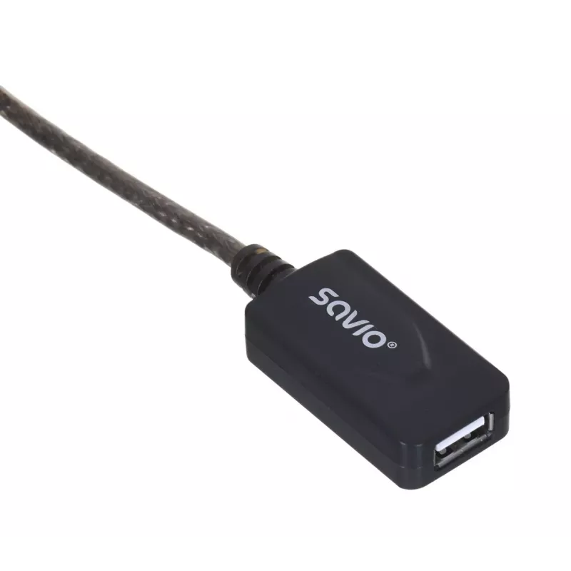 USB active port extension SAVIO CL-130 10 m USB 2.0 A male–female, 5 V, black