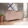 Chest of drawers cama meble Cama Nova 155×40×72 cm, pink matte, MDF frame