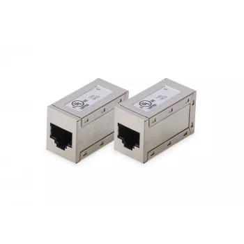 Digitus CAT 6 modular couplers shielded 2 pieces RJ-45 Gold contacts Silver
