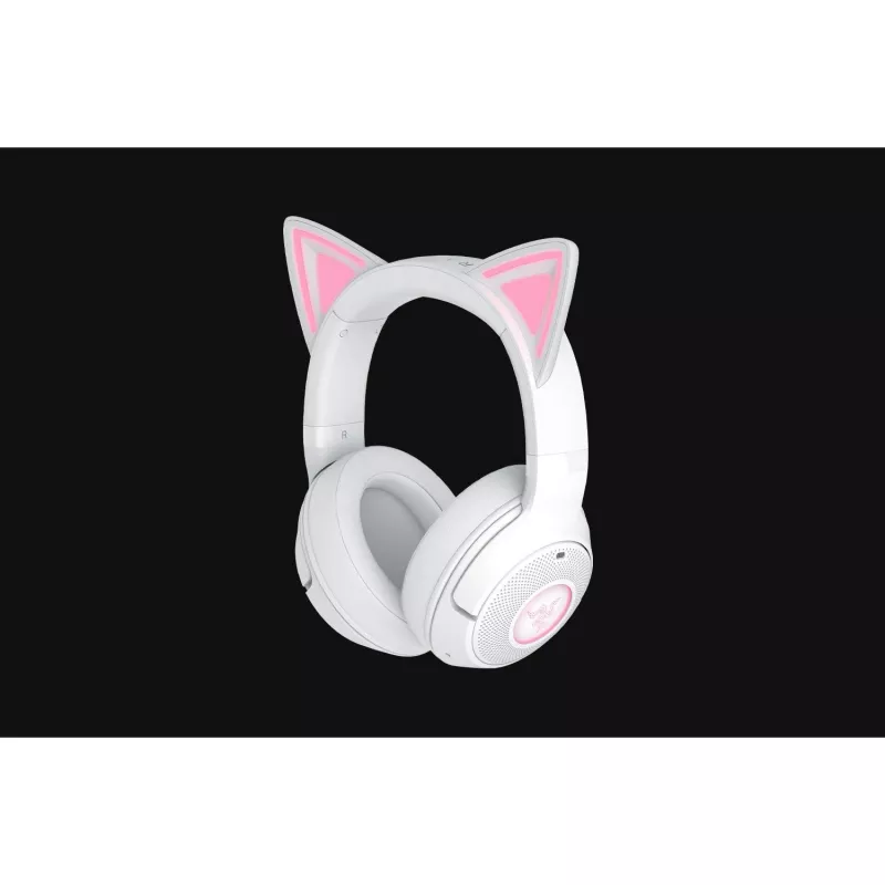 Wireless gaming headset Razer Kraken Kitty V2 BT White with Bluetooth, THX Spatial Audio, RGB lighting