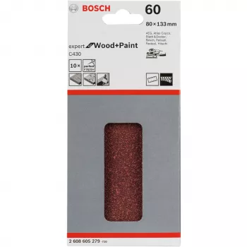 Sanding sheet Bosch C430 Expert for Wood and Paint Coarse grit P60 80x133mm