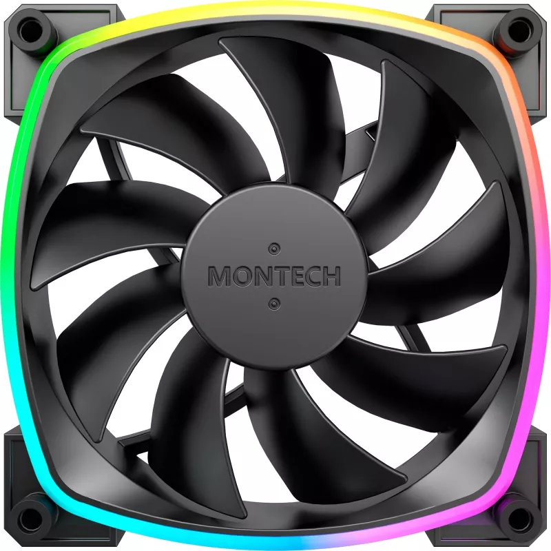 MONTECH AX120 120mm ARGB 3-Pack Case Fans - Black