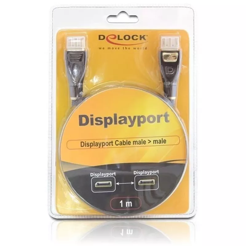 DisplayPort cable DeLOCK 82770 1 m Black Brown