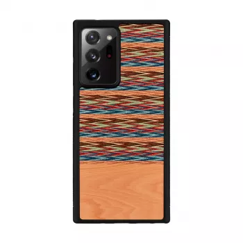 Smartphone case man and wood Galaxy Note 20 Ultra brown check black
