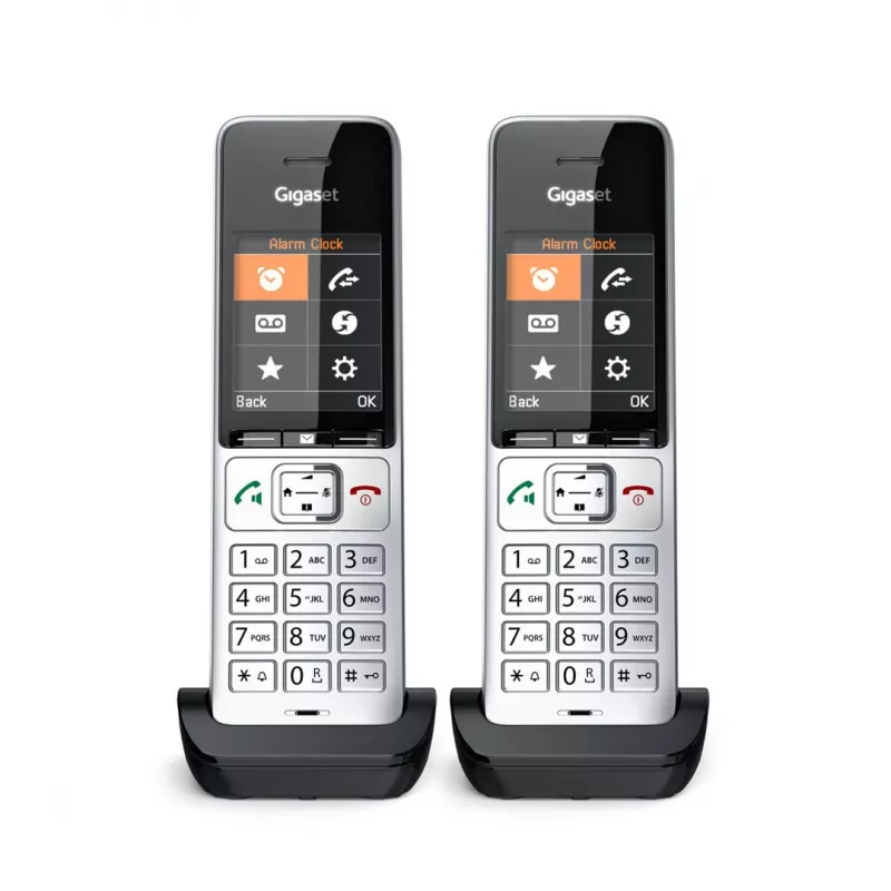 Gigaset COMFORT 500HX duo Analog/DECT telephone Caller ID Black, Silver