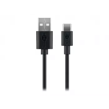 Wentronic Goobay - USB Cable - USB (M) to USB-C (M) - USB2.0 - 3 a - 2,0m - Black (59122)
