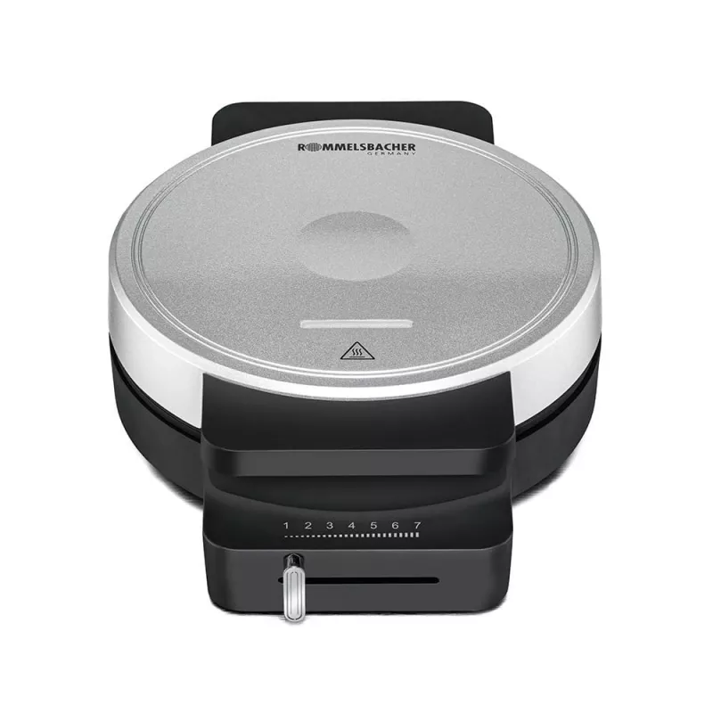 ROMMELSBACHER WA 850, 1 waffle(n), Circle, Herz (Form), Black, Silver, 17,5 cm, Plastic, 850 W