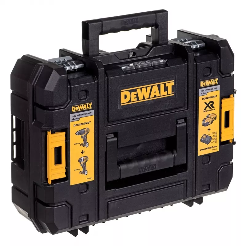 Cordless power tool combo kit DeWalt DCK2062M2T — 18V, DCD709 drill + DCF809 1/4 inch impact driver, 2×4.0Ah batteries, TSTAK II case
