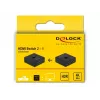 DeLock HDMI 2 - 1 bidirectional 4K 60 Hz compact - Retail Box - Video/Audio-Switch - 2 x HDMI - Desktop (64072)
