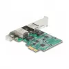 DeLOCK PCI Express x1 Card to 2 x RJ45 2.5 Gigabit LAN RTL8125 Wired Ethernet