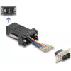 DeLOCK D-Sub 9 pin male to RJ12 female Assembly Kit black
