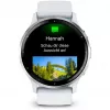 Smartwatch GARMIN Venu 3 — 1.4 inch AMOLED, 45 mm case, GPS, Wi‑Fi, 8 GB, Silver/White, silicone band