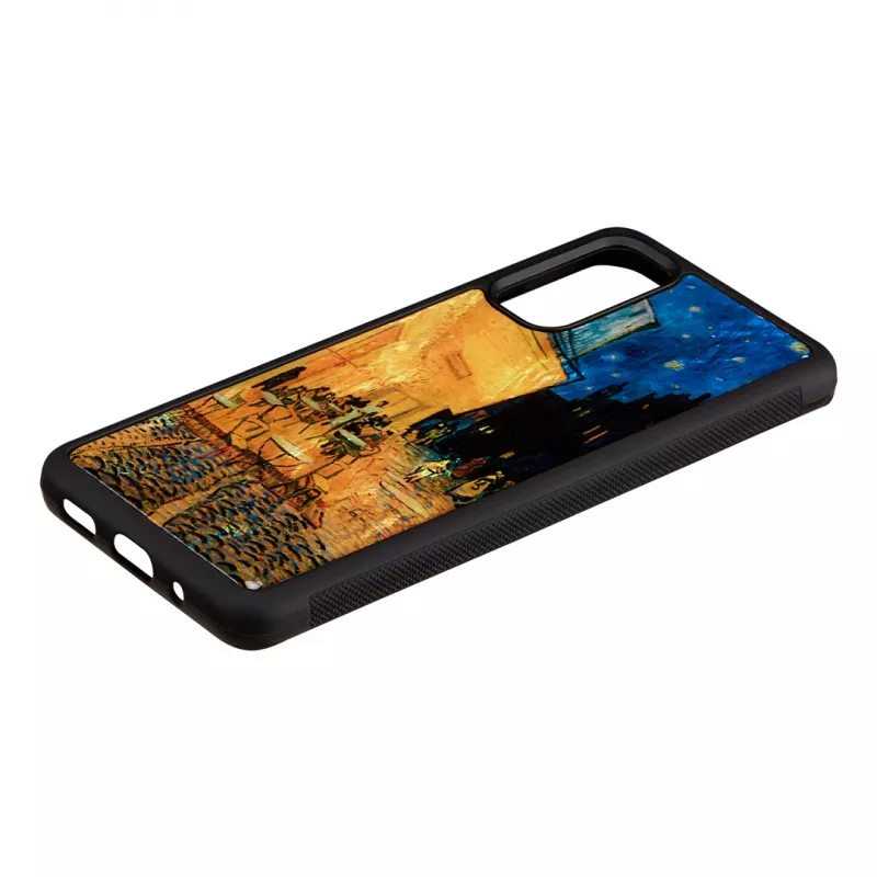 Protective case iKins for Samsung Galaxy S20 — black Cafe Terrace design