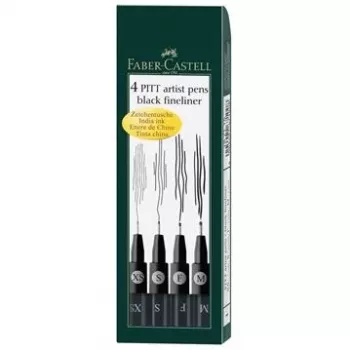 Fineliner Faber-Castell 167115 Multi Black 4 pcs