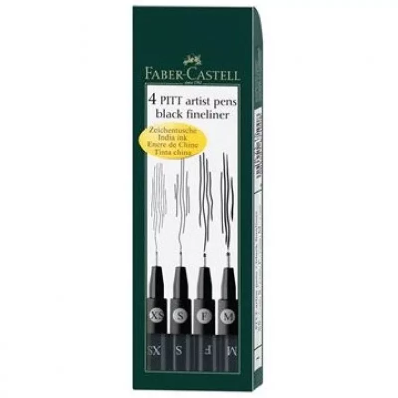 Fineliner Faber-Castell 167115 Multi Black 4 pcs