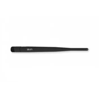 Network antenna TELTONIKA PR1URF51, 5 dBi, 2.4–2.4835 GHz, RP‑SMA male, 50 Ω, linear polarization, 195 mm, black