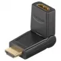 Wentronic Goobay HDMI™-Adapter, HDMI Standard-Socket (Type A), Black - HDMI™ A-Socket > HDMI™ A-Plug, abwinkelbar (51721)