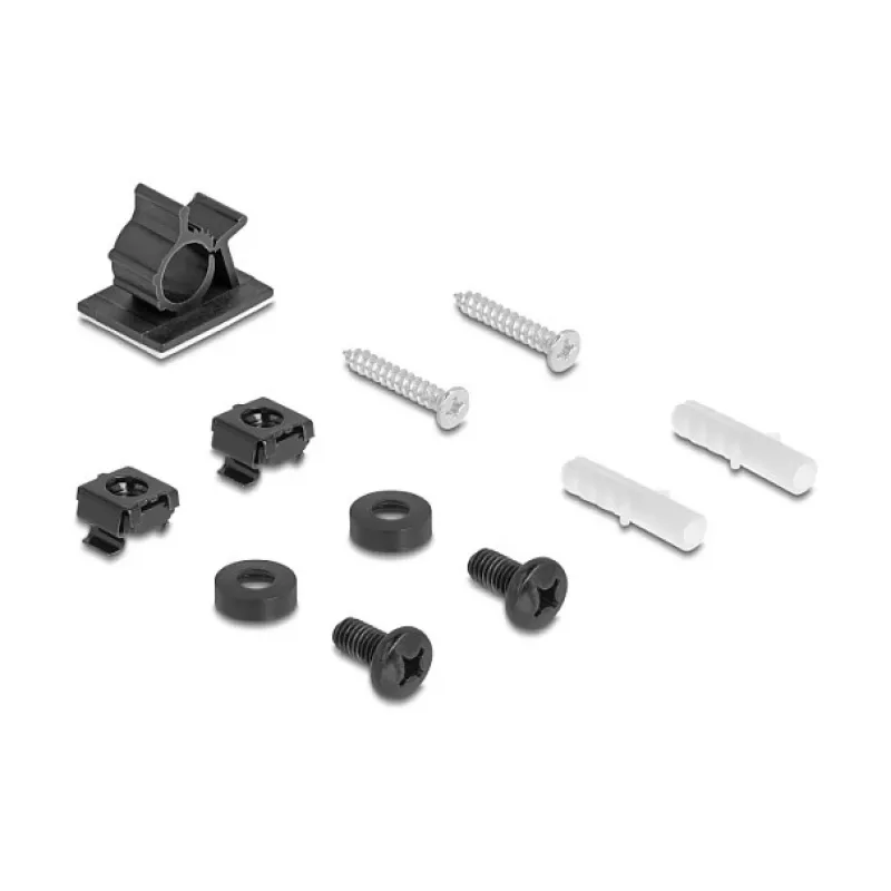 Distribution box DELOCK Easy 45 module holder for table or wall mounting, metal, black, 2x22.5x45 mm or 1x45x45 mm