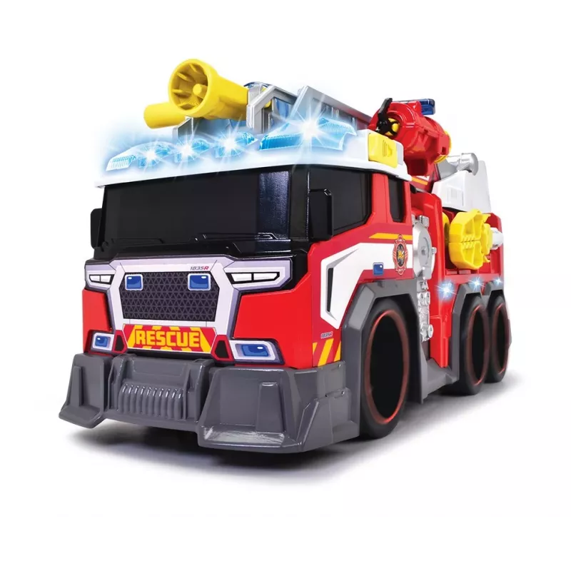 Fire truck toy Dickie model 203307000 — battery-powered, for ages 3+, colors: black/blue/red/white/yellow