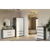 Chest of Drawers 2 Doors 3 Drawers top e shop M-MP-K-MAL-2D3S-ANTBIA — Anthracite frame, White doors, 1200×750×400 mm